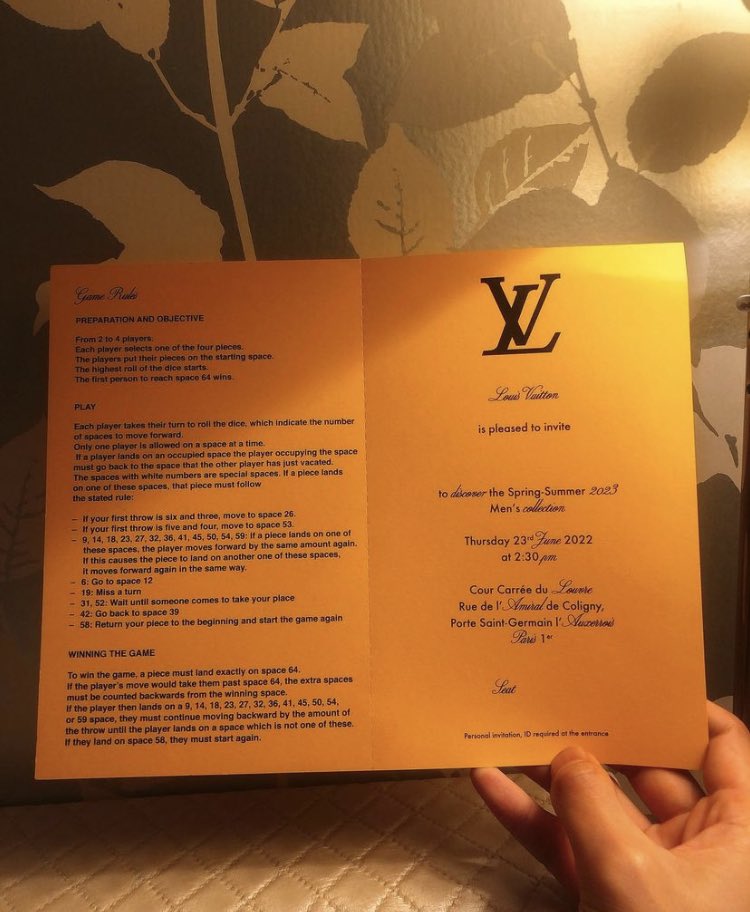 ًَ on X: #YUTA INSTAGRAM POST invitation card from Louis Vuitton, Yuta  will attend the Spring Summer SS22 Men's Collection😭❤️🔥 OMGGGGGGGGG   / X