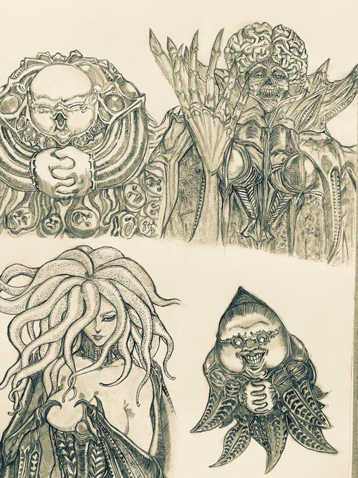 再度アップします! ゴッドハンド集合です‼︎ #アナログイラスト #Berserk #ベルセルク #ゴッドハンド