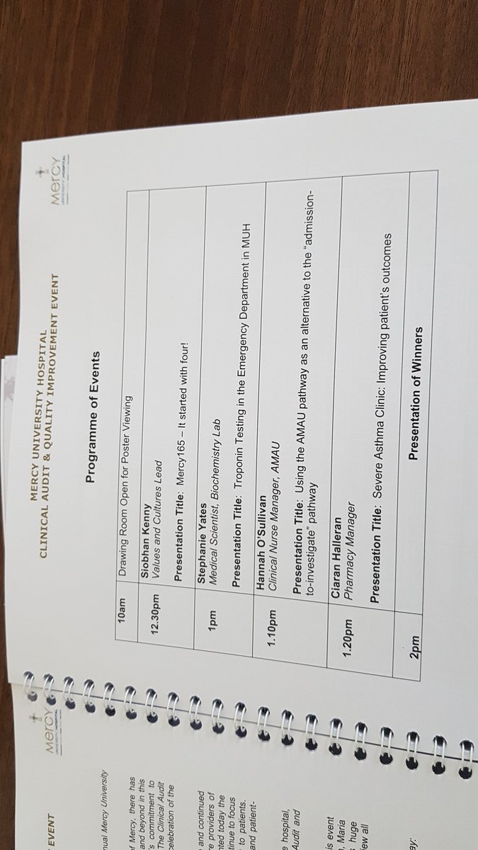 Thrilled to present on my favourite subject at the Clinical Audit &amp; Quality Improvement Day <a href="/Mercycork/">Mercy University Hospital Cork</a> to celebrate the hospital's 165 years of service #WeAreMercy #Mercy165
