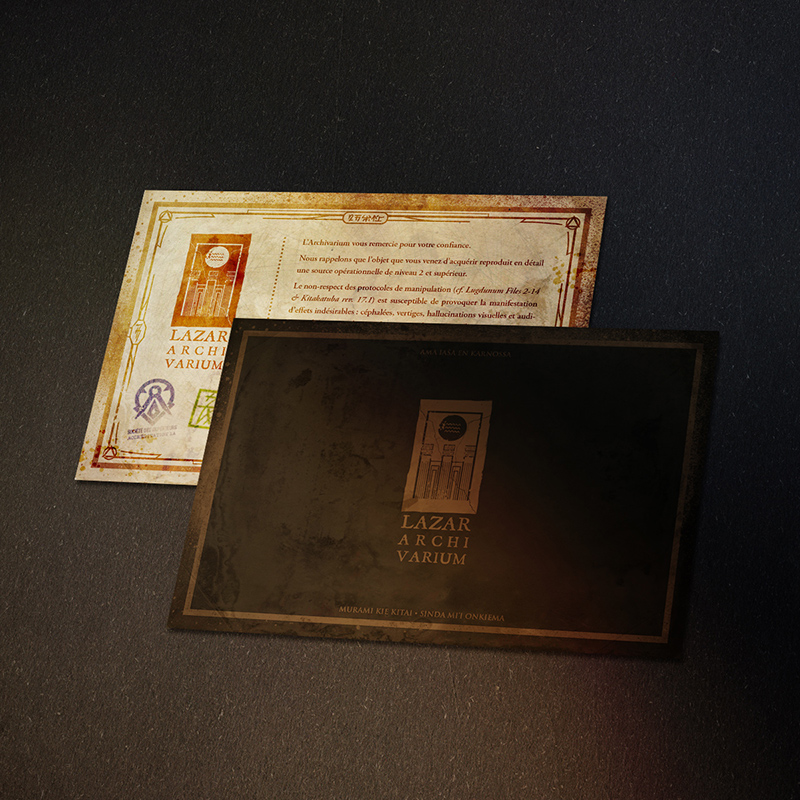 LazarBaruk's tweet photo. Do not take a chance while exploring the Unknown.
Efficiency, safety, authenticity: require the official Lazar Archivarium Certificate (Ref. SA002).
https://t.co/Qgp40JHivZ

#dark #props #RPG #JDR #certificate #archivarium #lovecraft #cthulhu #occult #esoteric #propsmaker https://t.co/z7mA2trY5h