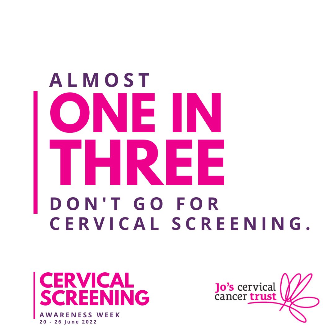 COSRH_UK's tweet photo. Almost one in three across the UK don’t take up their cervical screening invitation.

@JoTrust want to change that, find out more about their campaign: https://t.co/KBGWFK32Jt https://t.co/RXTfG7G4G7