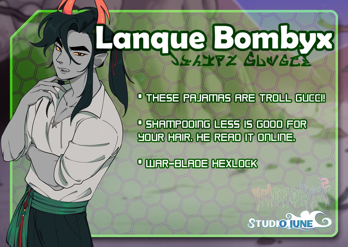 Friendsim2's tweet photo. Look, Lanque is just taking a mental health day... er... week. Perigee. Sweep. He's just gonna play this by ear, okay?
#Hiveswap #Friendsim #Friendsim2 #Homestuck #VisualNovel #FanstuckFriday
Sprite: @kimquatz
Background: @Magpie_Feather https://t.co/NGgosH3lKI