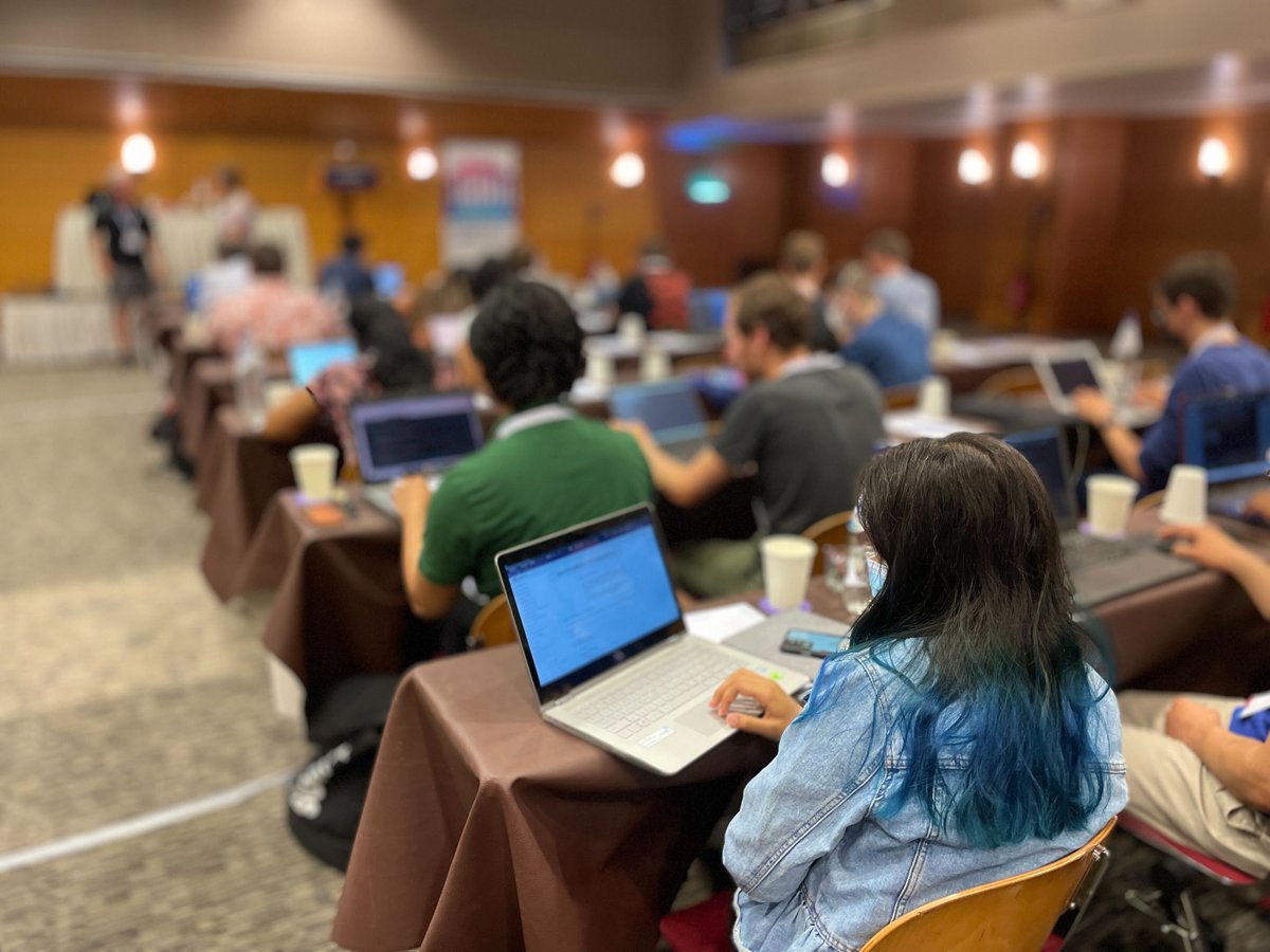 grnet_gr's tweet photo. #Live from the fifth day of the 12th #IHPCSS in #Athens: participants get acquainted with #BigData Analytics through lectures and hands-on sessions, and learn more about #HPC Challenges in #Bioengineering & #Astrophysics.
Stay tuned: https://t.co/tbTLCZAPU5
#IHPCSSATH #GRNET https://t.co/IzqB1Ns4ah