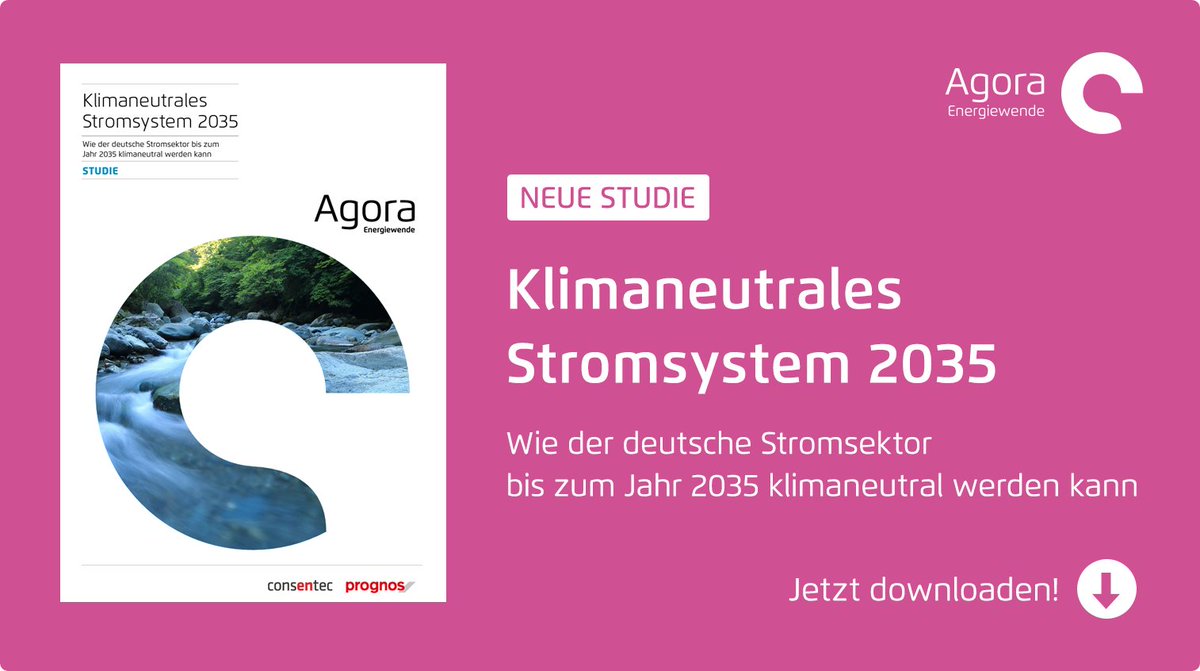 Fundament der Klimaneutralität: In unserer neuen Studie zeigen wir mit @Prognos_Ag &amp; <a href="/consentec_de/">consentec</a>, wie DEs #Stromsystem in 13 Jahren klimaneutral werden kann. Was fehlt im Oster- &amp; Sommerpaket für 80% Erneuerbare bis 2030 + ein klimaneutrales Stromsystem bis 2035? Mehr im🧵 1/13
