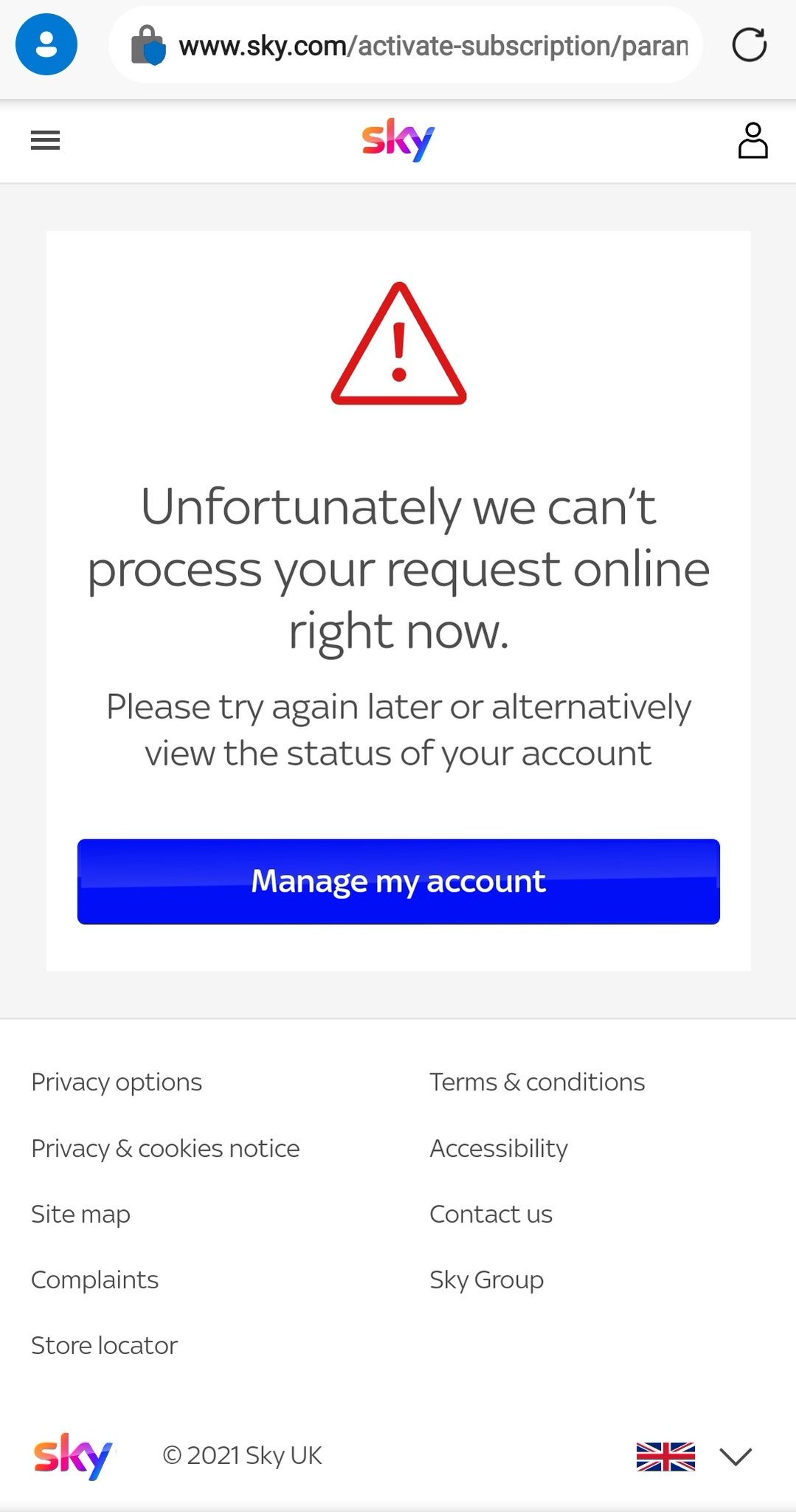 Jody Brown On Twitter SkyHelpTeam Hi There Been Trying To Access The Paramount App On My 