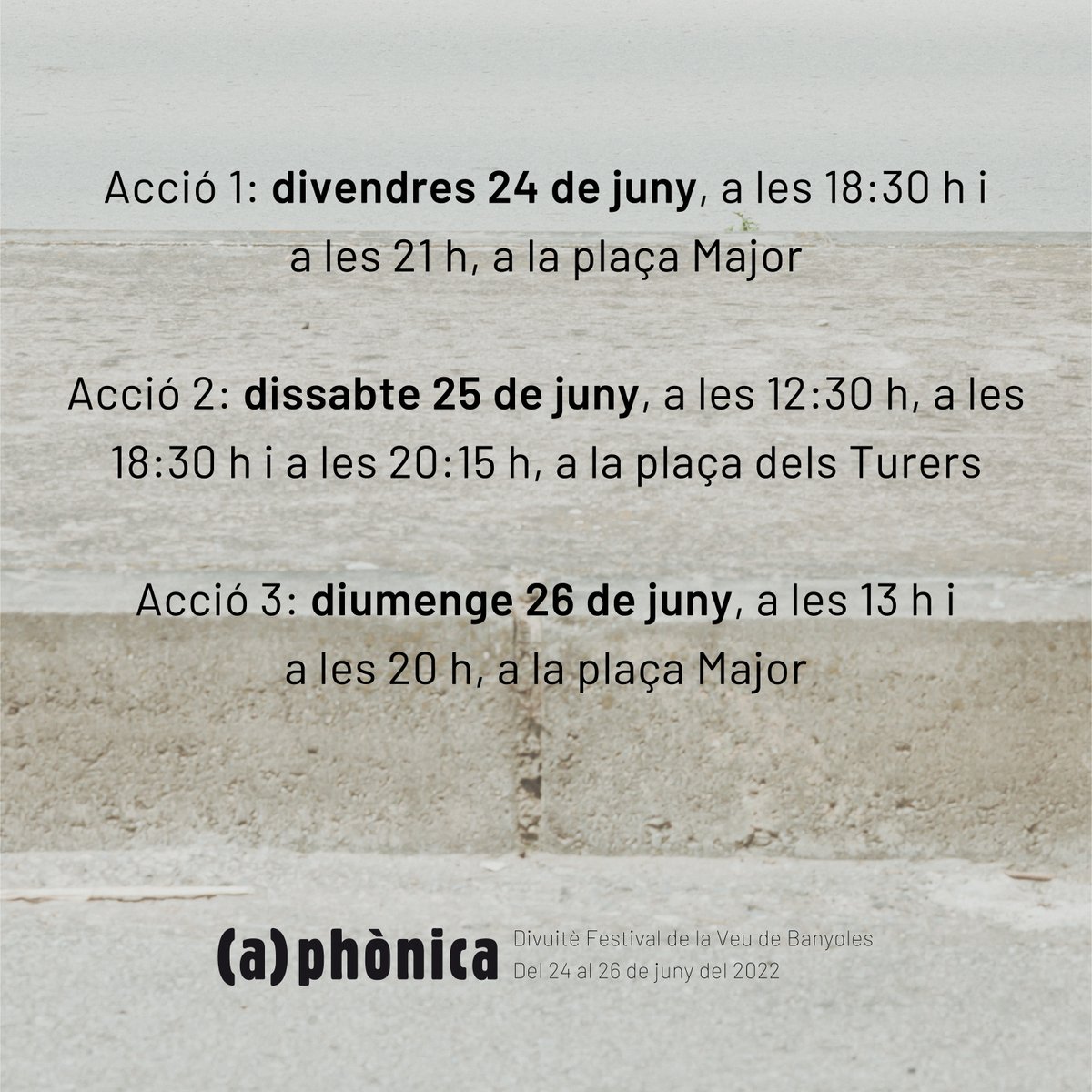 cordeteatre's tweet photo. 🛑 ESTOP!!!
Que demà arrenquem!!!
👉 Recordeu! Cada dia una acció. Consulteu els horaris i llocs a https://t.co/sMaUYYf4ow
@aphonicabny @perehosta #cordeteatre #aphònica #banyoles #lamarfa @LaMarfamusica https://t.co/uoDpELGLTY