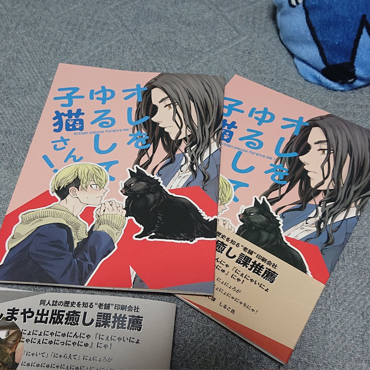 再販分の余部が自宅に届きました。1冊だけに付けてくださる帯が毎度可愛い……🐈 