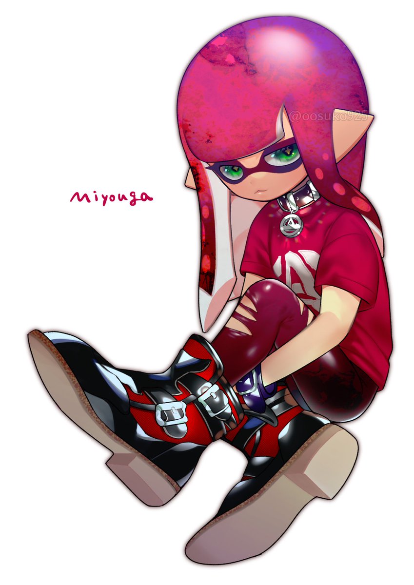 インクリング ,イカガール(スプラトゥーン) 「アナアキのチョーカー良! 」|なおきのイラスト