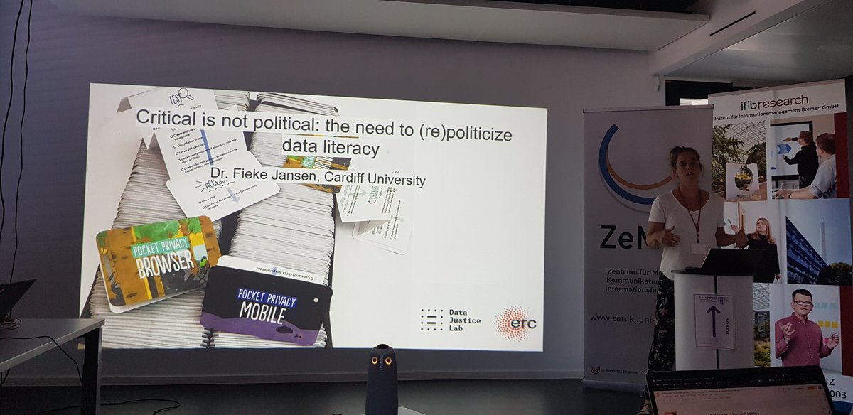 DataPowerConf's tweet image. Superb talk by @FiekeJ from @DataJusticeLab about critical data literacy in Bremen panel BP5 &quot;Empowering Data Subjects&quot;. She is presenting and reflecting on her practical work with activists. 

Also great in-person - online interaction.

Tweet: TeamBremen 

#DataPower2022