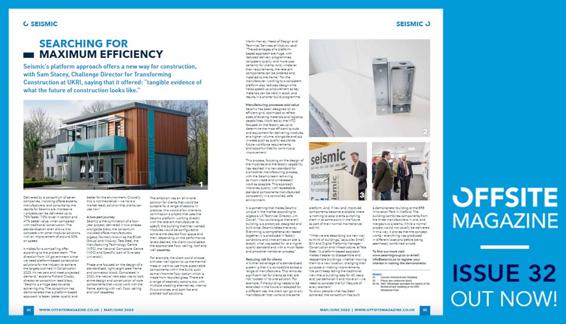 #Seismic’s platform approach offers a new way for #construction.  Read more about it here - issuu.com/radarcommunica…

#offsite #offsiteconstruction #offsitemanufacturing #magazine #offsitehub