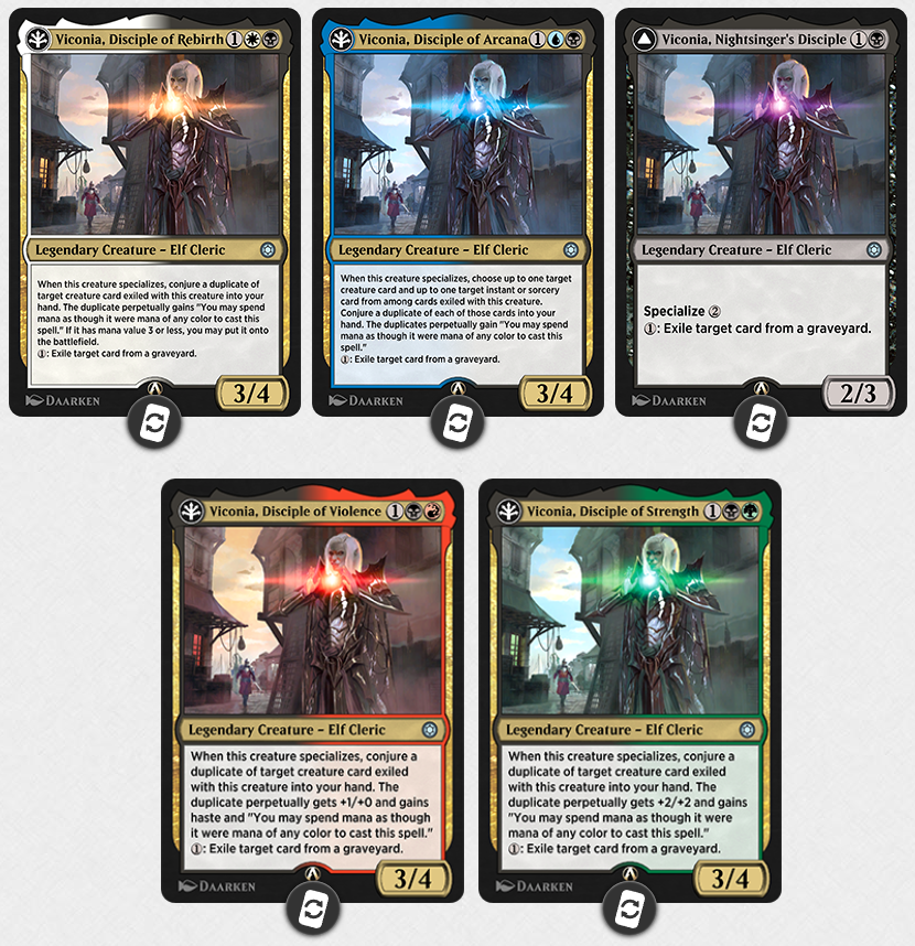 The Magic card with the longest rules text used to be Bureaucracy (769  characters). Alchemy Horizons's new Viconia eclipses it at a mind-boggling  1655 total characters. Could we just get more vanilla