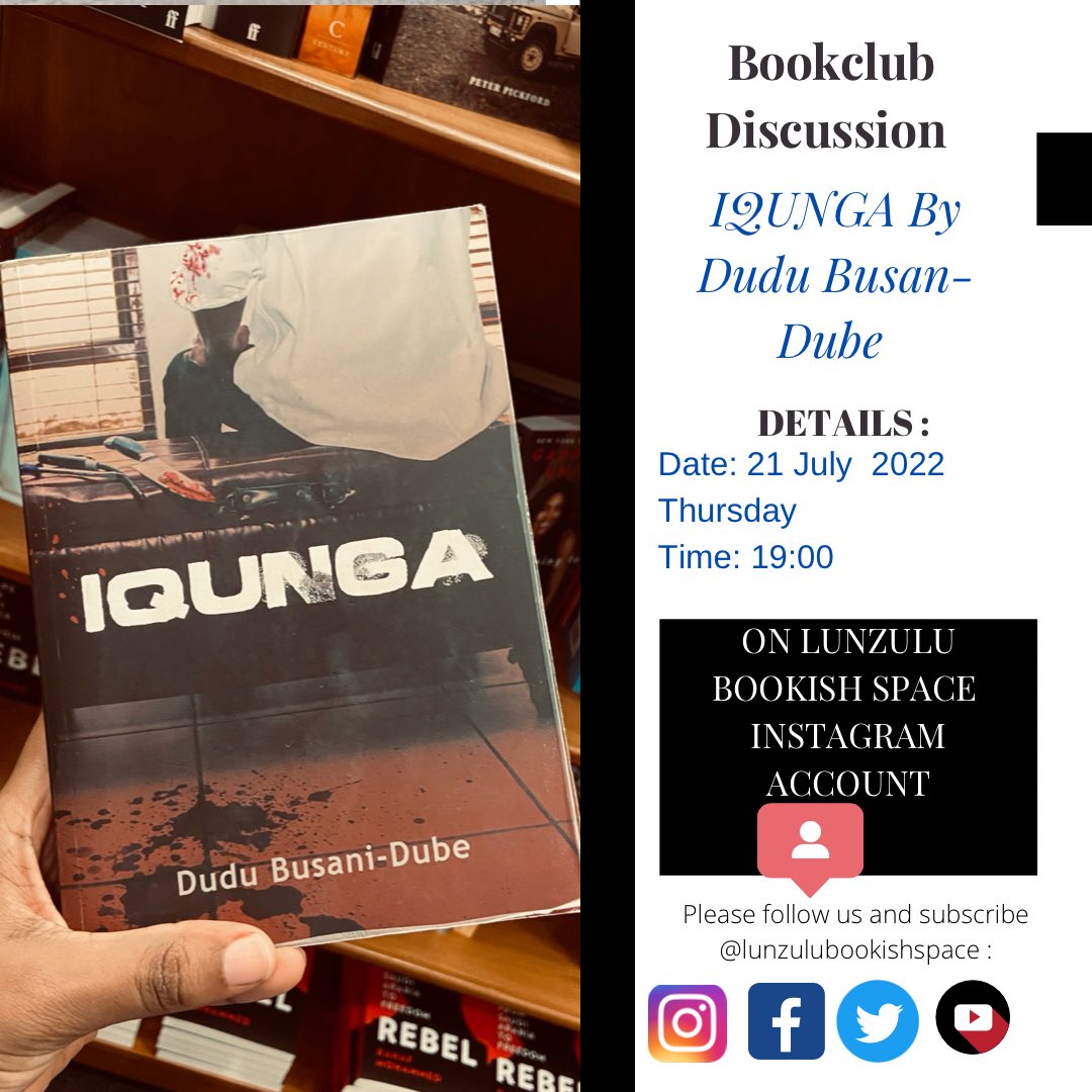 LunzuluBookish's tweet photo. Please follow us on our Instagram account and join in on the discussion of #Iqunga for July.  Here’s the link- https://t.co/G9Nux0xy9Y 📚✨🌱 #TheWifeShowmax https://t.co/7VhA0WeSi3