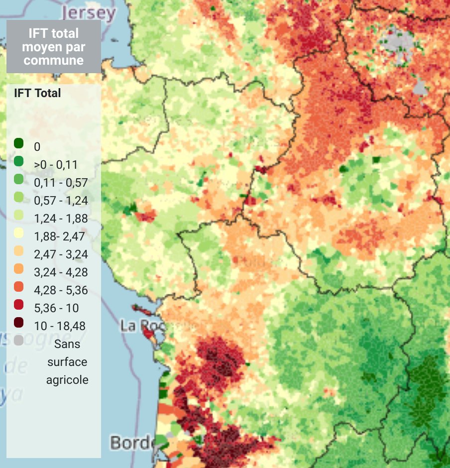 julien ANCELIN (@complementterre) on Twitter photo Solagro dévoile sa nouvelle carte 🗺️ #ADONIS sur l'utilisation des pesticides en France métropolitaine. 
Vous y trouverez la situation de l'utilisation des pesticides par commune, calculés avec l'Indice de fréquence de traitement des cultures.
solagro.org/nos-domaines-d… Solagro dévoile sa nouvelle carte 🗺️ #ADONIS sur l'utilisation des pesticides en France métropolitaine. 
Vous y trouverez la situation de l'utilisation des pesticides par commune, calculés avec l'Indice de fréquence de traitement des cultures.
solagro.org/nos-domaines-d…