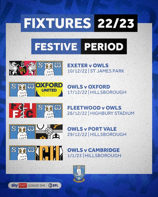 Here's a look at our first 5⃣
#swfc #EFLFixtures