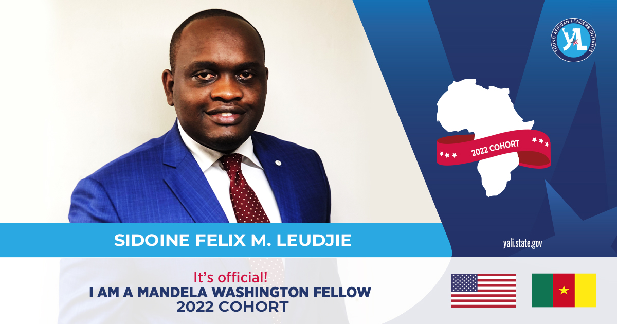 Découvrez @sidoinefelix #2022Yali MWF fellow placé au @PresPrecinct. Il est un leader civique dans l'autonomisation des jeunes. Il est le président national du Cameroon Debate Circuit, qui développe une culture du débat dans les écoles au Cameroun. #YALI2022 @WashFellowship