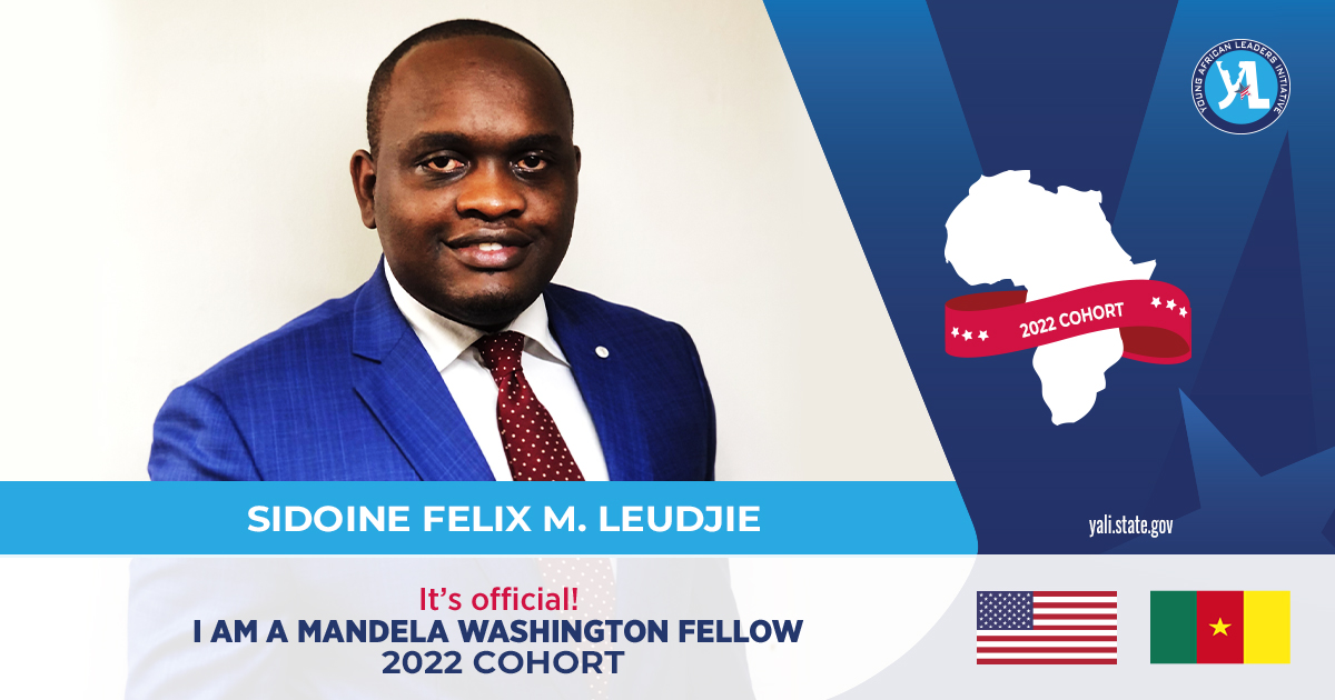 Meet @sidoinefelix, #2022Yali MWF fellow placed at @PresPrecinct. He is a civic leader in youth empowerment. He serves as National Chair of the Cameroon Debate Circuit in developing a debate culture in schools across Cameroon. #YALI2022 @WashFellowship