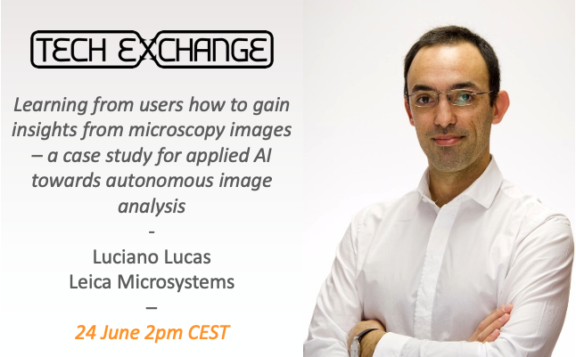 Euro-BioImaging Industry Board (@ebib_imaging) on Twitter photo Find out from <a href="/lucianoaglucas/">Luciano Lucas</a> <a href="/LeicaMicro/">Leica Microsystems</a> how microscope #telemetry data helps train an #AI to anticipate your image processing needs and how this learning can be transferred to novel image data.
#TechExchange episode 9 - tomorrow at 2pm CEST!
eurobioimaging-industryboard.com/tech-exchange-… Find out from <a href="/lucianoaglucas/">Luciano Lucas</a> <a href="/LeicaMicro/">Leica Microsystems</a> how microscope #telemetry data helps train an #AI to anticipate your image processing needs and how this learning can be transferred to novel image data.
#TechExchange episode 9 - tomorrow at 2pm CEST!
eurobioimaging-industryboard.com/tech-exchange-…