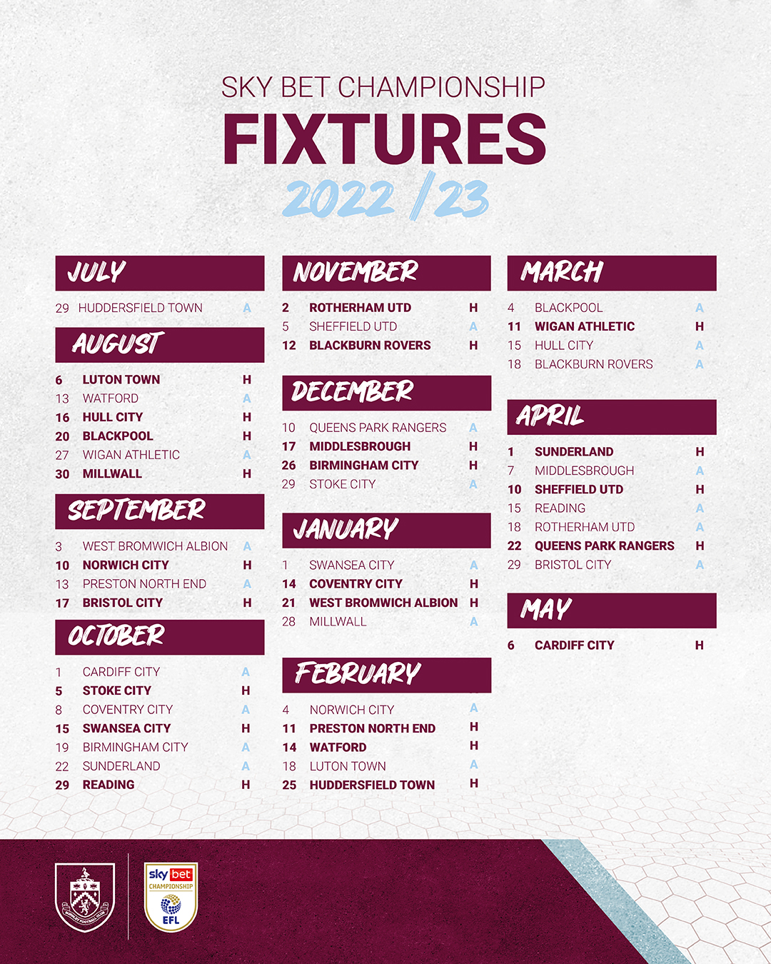 Burnley fixtures discount