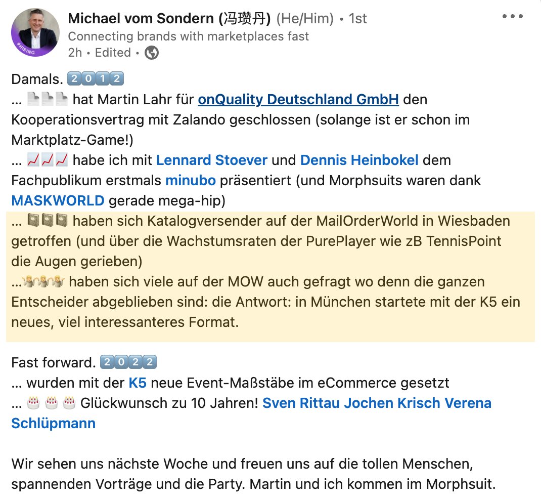 jkrisch's tweet photo. so war das damals, als wir die @K5_FutureRetail gestartet haben https://t.co/2iPF3oNZLd Kann man sich heute gar nicht mehr vorstellen. Danke @michaelvsondern #K5X #K5Berlin https://t.co/tooAYFscAX
