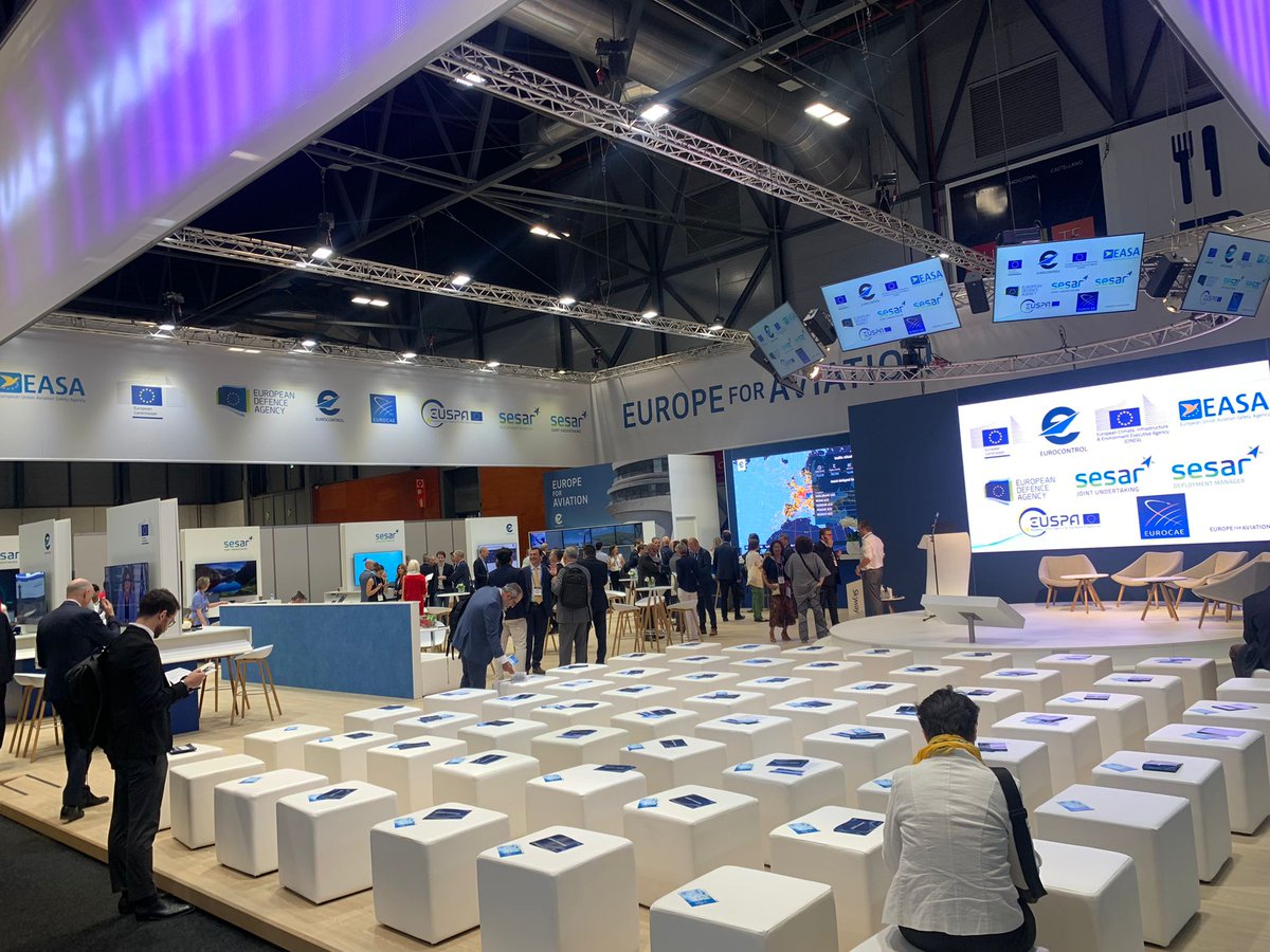 EU4Space's tweet photo. 📌@WorldATM_now @ IFEMA, Madrid
📌#EuropeforAviation stand & theatre
Today's the last day! Find us at #WorldATM 2022, focusing on the sustainability, modernisation and resilience of the European aviation industry & much more you will discover at the stand #595! https://t.co/zPJO5VXkao
