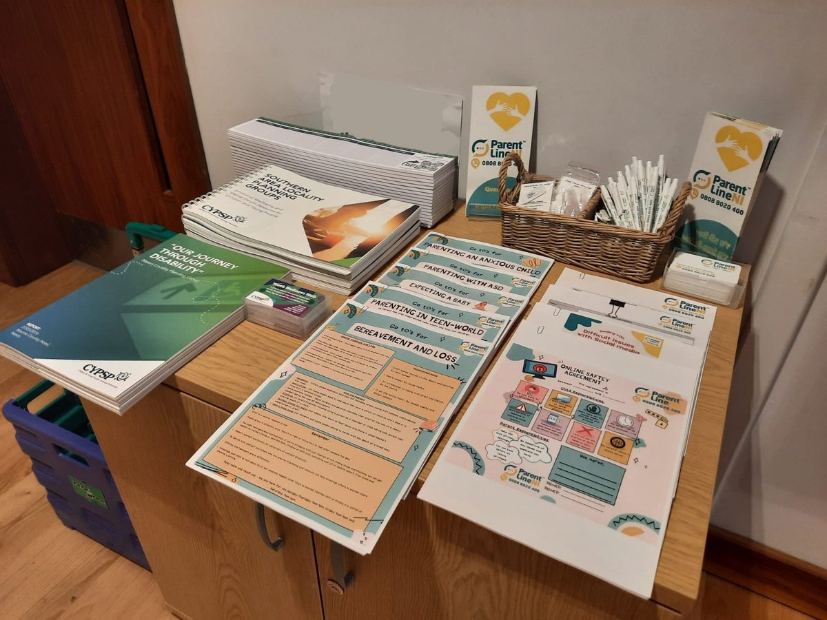 cypsp's tweet photo. It was great to be back at Newry Youth Resource Centre for our first face-to-face Newry & Mourne LPG Meeting in over 2 yrs. We forgot to take a group photo, but we did capture some of the info & goodies shared with members after a much needed catchup & stroll along Newry Towpath. https://t.co/npcPMCUqRG