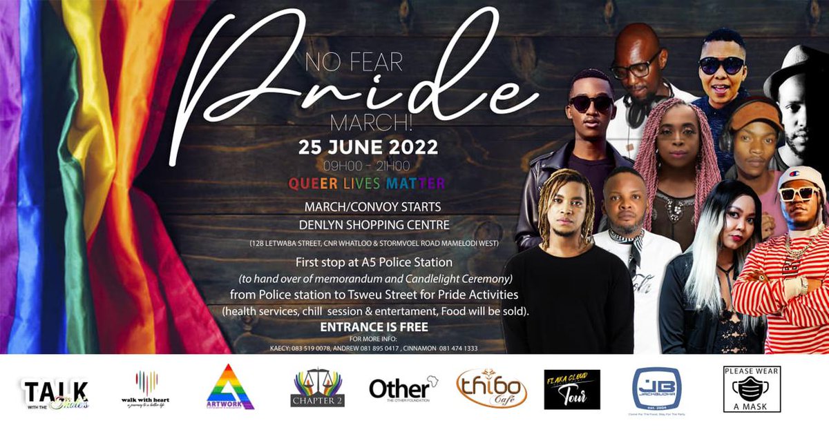 Sif_Cinnamon_'s tweet photo. LETS MEET ON THE 25TH JUNE 2022 At SOLOMON MAHLANGU FREEDOM SQUARE AT 09:00AM!!! 
🏳️‍🌈🏳️‍🌈🏳️‍🌈🏳️‍🌈🏳️‍🌈
#NFearPrideMarch #PrideMonth 
#LGBTQ #MamelodiPTA https://t.co/u0hPlVzgyy