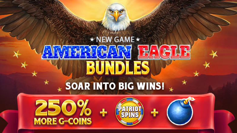 Grab a bundle and get spinning on our latest slot game - American Eagle!