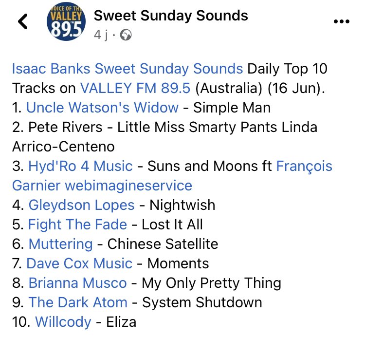 webimagineserv2's tweet image. @SweetSundaySou1 thanks from the bottom of my heart for the 3rd place on your daily #top10 of #sunsandmoons by @lyhe09 &amp;amp; @hydro4music #radiochart #radioairplay #indie #indiemusic #goodvibes @rtArtBoost @Rts_WW @Loud_MouthRT @rtItBot @SpotifyRT @ArtistRTweeters 🌈♥️🎵😊🔥