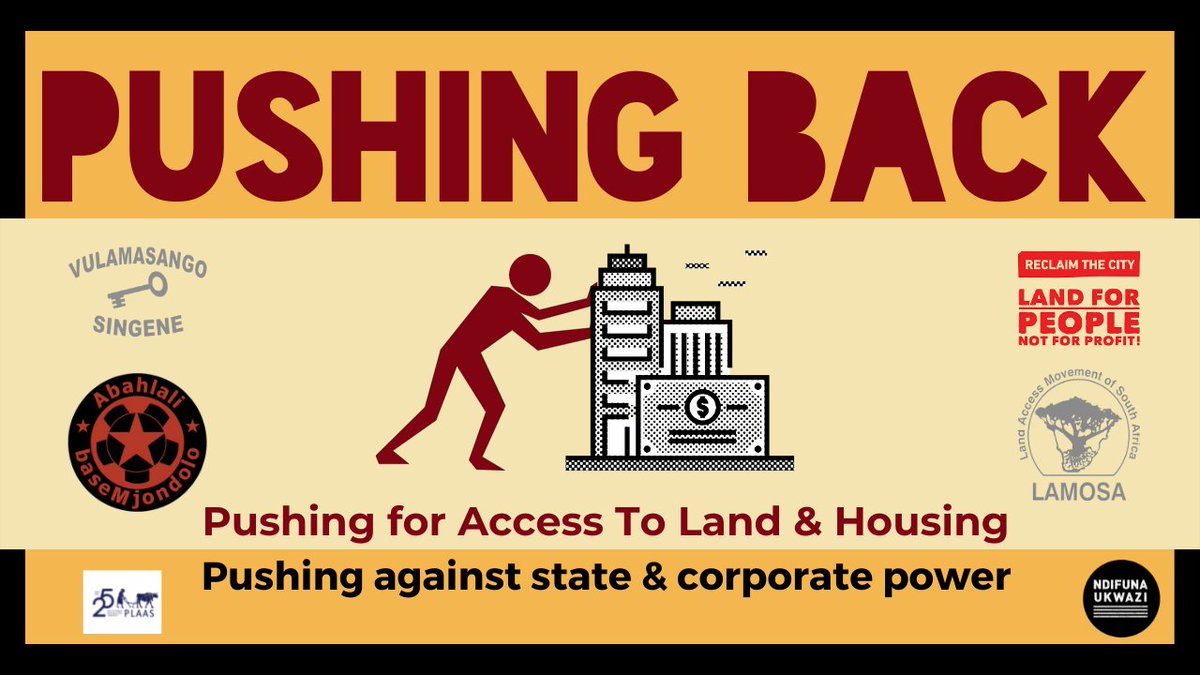 NdifunaUkwazi's tweet photo. Today at 1pm: How land and housing activists in rural and urban areas are experiencing and overcoming hostility in their pursuit of justice: @PLAASuwc @Khenana_Branch @ReclaimCT @LAMOSAONLINE @VSingene @Nomzamo_Zondo @SERI_RightsSA @sparktheclark #landforpeoplenotforprofit https://t.co/ECixuo1jg7