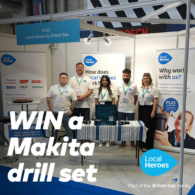 Heading to the @Installer_Show? Swing by our stand for your chance to WIN a Makita CXT combi drill &amp; impact driver twin pack!

Plus, chat with our team about becoming a Hero and boosting your business with Local Heroes 🧑‍🔧

#InstallerSHOW