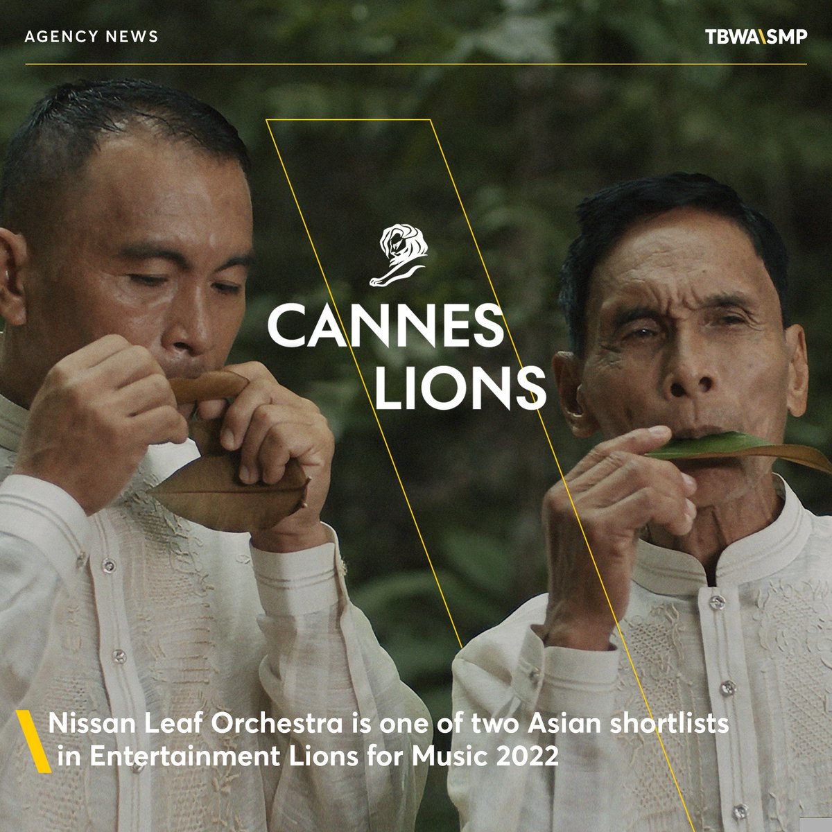 "The Leaf Orchestra" nabbed a shortlist in the Entertainment for Music category at the Cannes Festival of International Creativity! As the only Philippine entry for the category, the campaign paid tribute to Philippine culture and Nissan's dedication to the environment.