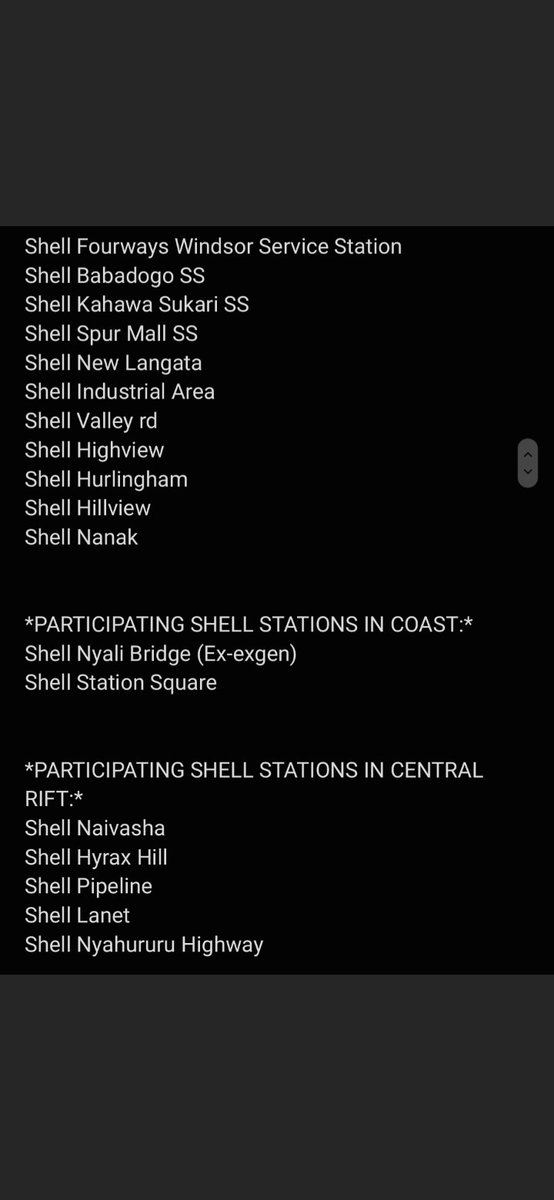 EricMuhia1's tweet image. These are the shell stations to visit and enjoy the amazing offers
@Shell_Kenya 
#ShellHelixOilChange #TupataneShell #WRC2022