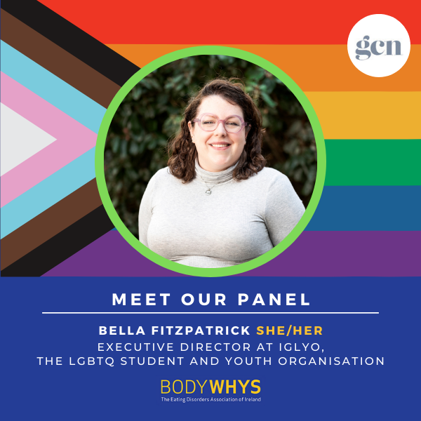 🌈 Introducing our next panellist, Bella Fitzpatrick (she/her). Bella is the Executive Director at @IGLYO; the LGBTQ Student & Youth Organisation, spanning across Europe & based in Brussels. Register here: bit.ly/3xvdOYW #PrideMonth @gcnmag @LGBT_ie @ShoutOut_IE