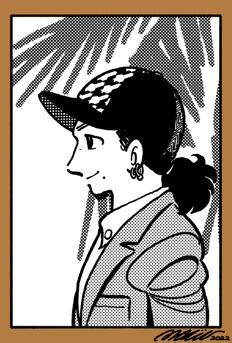 mesotokyo's tweet image. 手塚プロでの活動でも知られるつのがい氏に似顔絵を描いてもらいました、イケメンになっており大変申し訳ない……