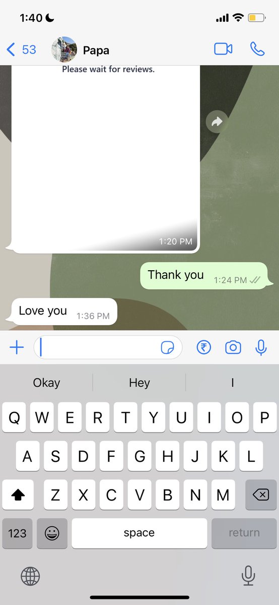 shreya_3003's tweet photo. My dad always replies with a “love you” to my “thank you” and I think it’s the most precious thing in the world https://t.co/4d4dzKAZ31