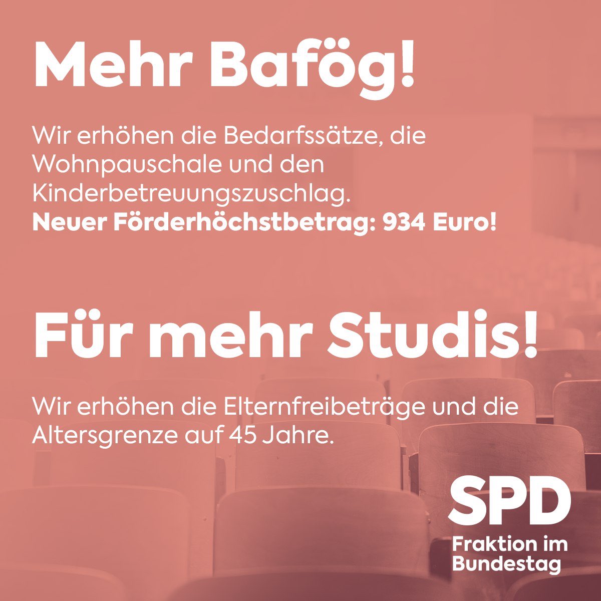 Wir haben eben die größte Ausweitung des #BAföG seit 20 Jahren beschlossen. Durch 20,75% höhere Elternfreibeträge können deutlich mehr Schüler:innen und Studierende bei #Bildung unterstützt werden. 
Schöner Tag!

<a href="/DSW_Tweet/">Deutsches Studierendenwerk</a> <a href="/SPDLeipzig/">SPD Leipzig</a> <a href="/jusohsgn/">Juso-Hochschulgruppen</a>