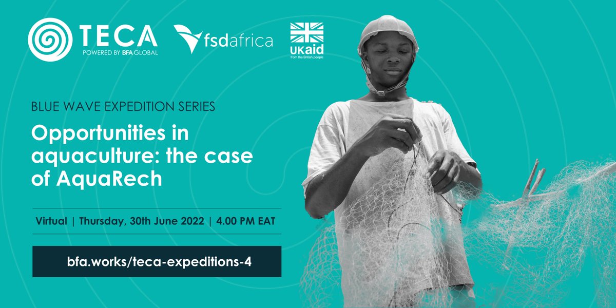 What is the potential of #aquaculture in East Africa? Join experts from @RechAqua <a href="/TechnoServe/">TechnoServe</a> <a href="/umitron/">UMITRON | ウミトロン 公式</a> on June 30, 4 pm EAT to find out. They will discuss the opportunities &amp; challenges in the aquaculture industry + new innovations transforming the sector bfaglobal.zoom.us/meeting/regist…