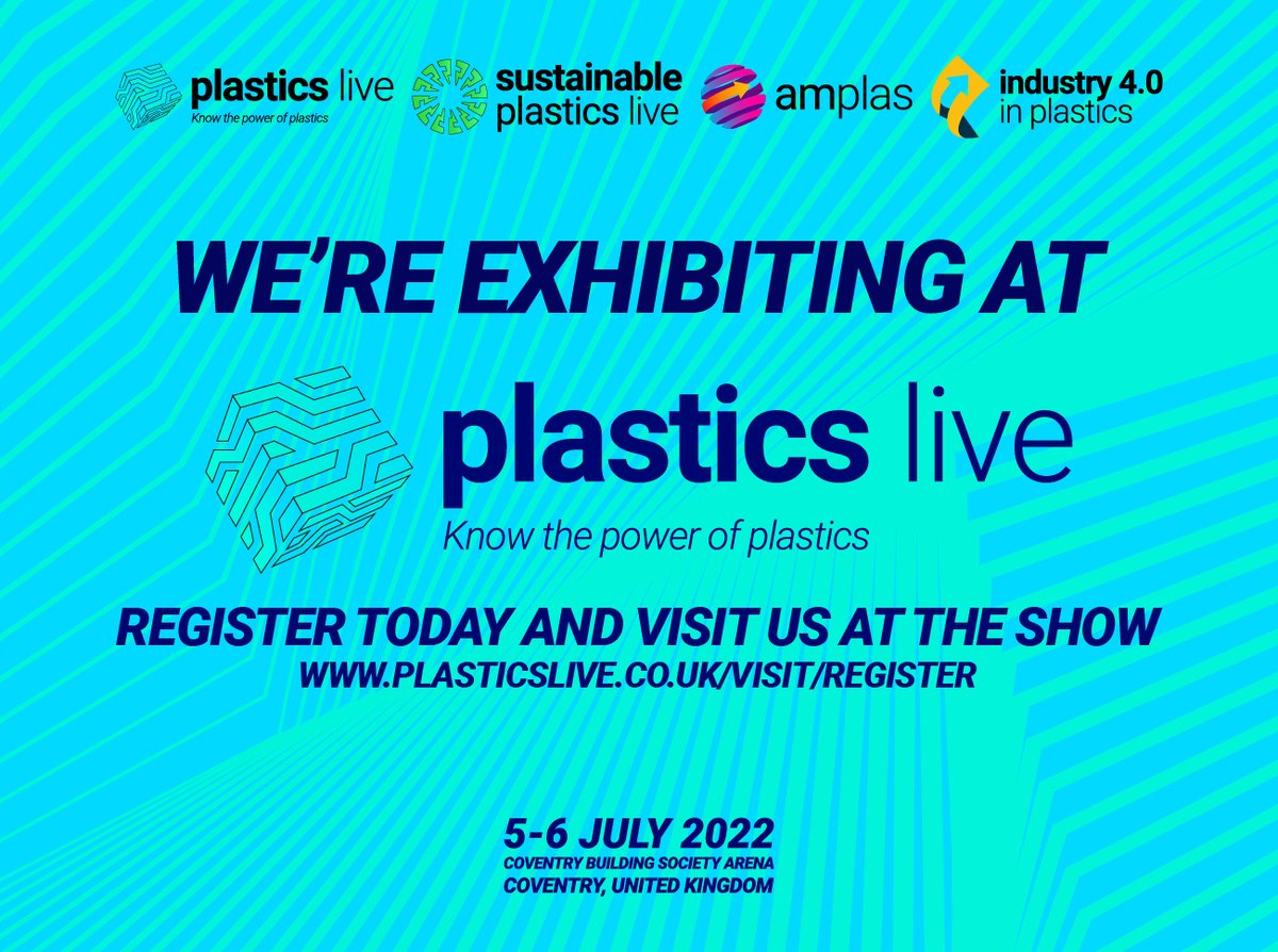< 2 weeks before we can all meet up at #PlasticsLive
 75 years + experience in the Plastics industry, Drop by stand B7 to challenge us with your material storage, conveying, Drying &amp; Blending Projects. <a href="/PMMDA/">PMMDA</a> 
#sustainability #recyling 
To register: lnkd.in/ewSnmqNP