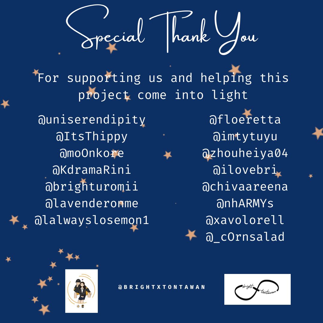 brightxtontawan's tweet photo. Thank you so much for everyone who supports and participates with us in this project 💛💛💛 (not complete list, please do dm me if your name not included in this here) ONCE AGAIN, THANK YOU. Until next time! https://t.co/5K2FVE1UFm