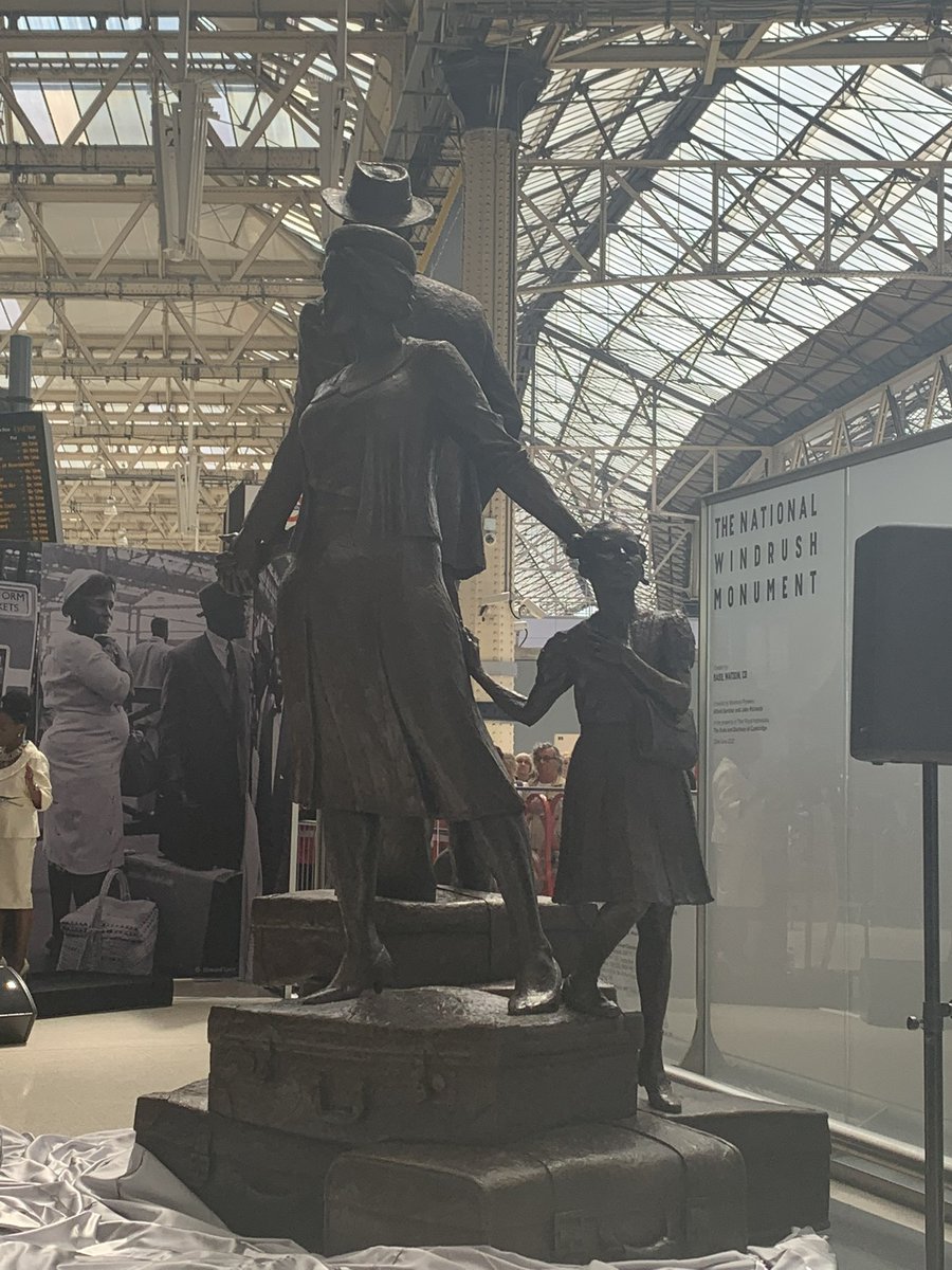 RoPaulette's tweet photo. Wonderful to attend the unveiling yday. Whilst we can’t ignore the woeful response to the recent Windrush scandal, the monument will remind us all of the major role the Windrush generation played in rebuilding the UK and the many contributions of the Caribbean community. https://t.co/XqSUmDrxw5