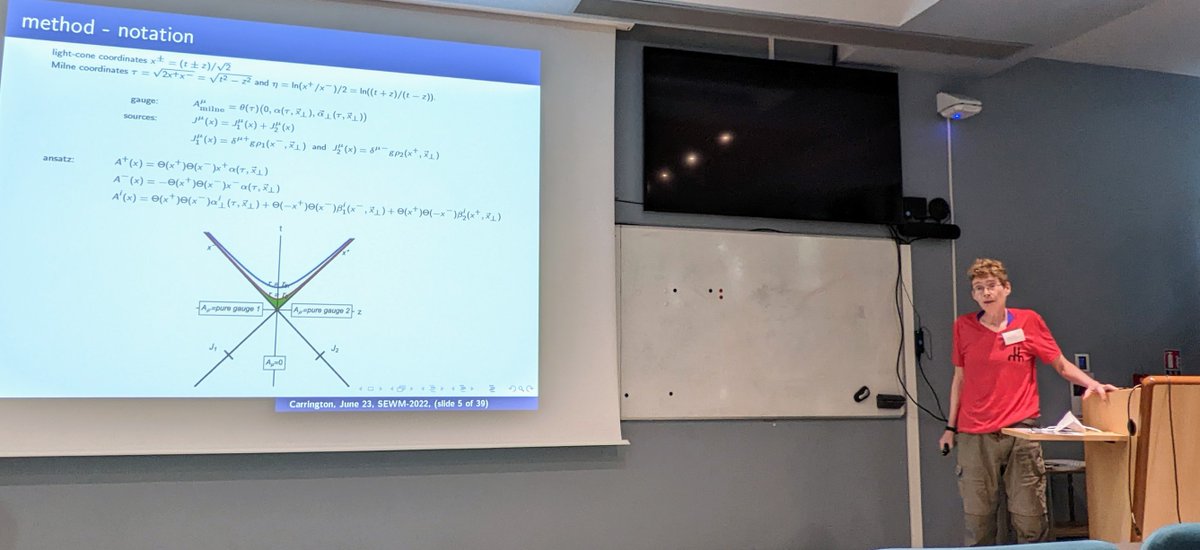 thermalization's tweet photo. Margaret Carrington @BrandonUni gives #SEWM2022 colloquium on early time dynamics in relativistic heavy ion collisions
arXiv:2202.00357 arXiv:2112.06812
#ColorGlassCondensate
#glasma #JetQuenching https://t.co/PIlmLmRRmU