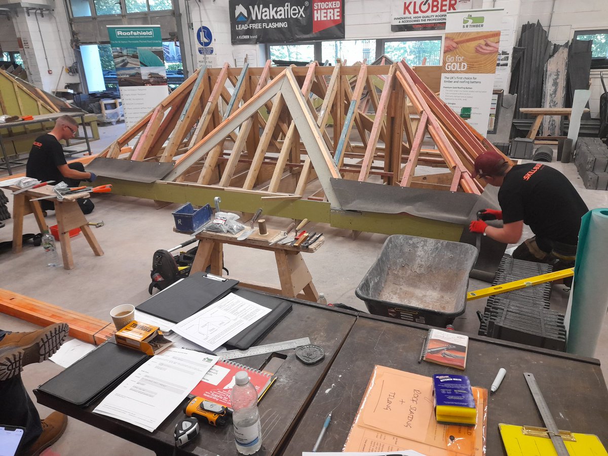 Skillbuild roof slating and tiling competition on its way. The final heat of the year. Good luck to the competitors at @RST_BoltonCC <a href="/BoltonCollege/">Bolton College</a> <a href="/TheNFRC/">NFRC</a> <a href="/simondixon1965/">simon dixon</a> <a href="/Bobtheslater/">Bob Coutts</a> <a href="/worldskillsuk/">WorldSkills UK</a>