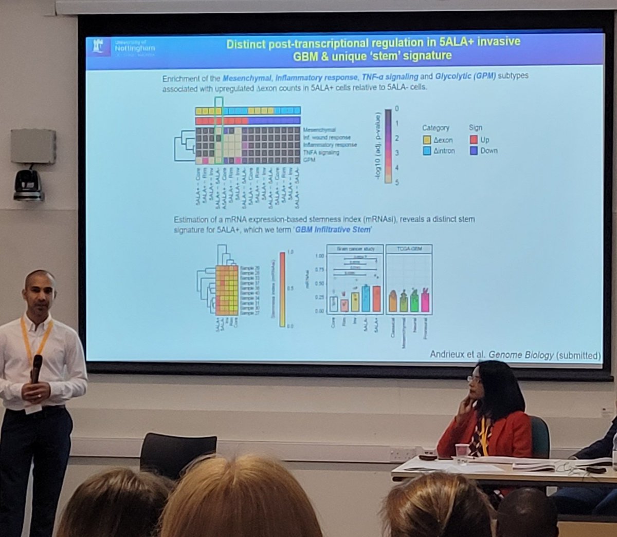 GlioModel's tweet photo. GlioModel member, @rumanrahman01, showing how impressive 5-ALA guided models he and @SjsmithStuart  have developed at @UniofNottingham are yielding new insights into GBM biology at #BNOS22 @BNOSofficial @CBTRC1 https://t.co/NSNJQ0nJls