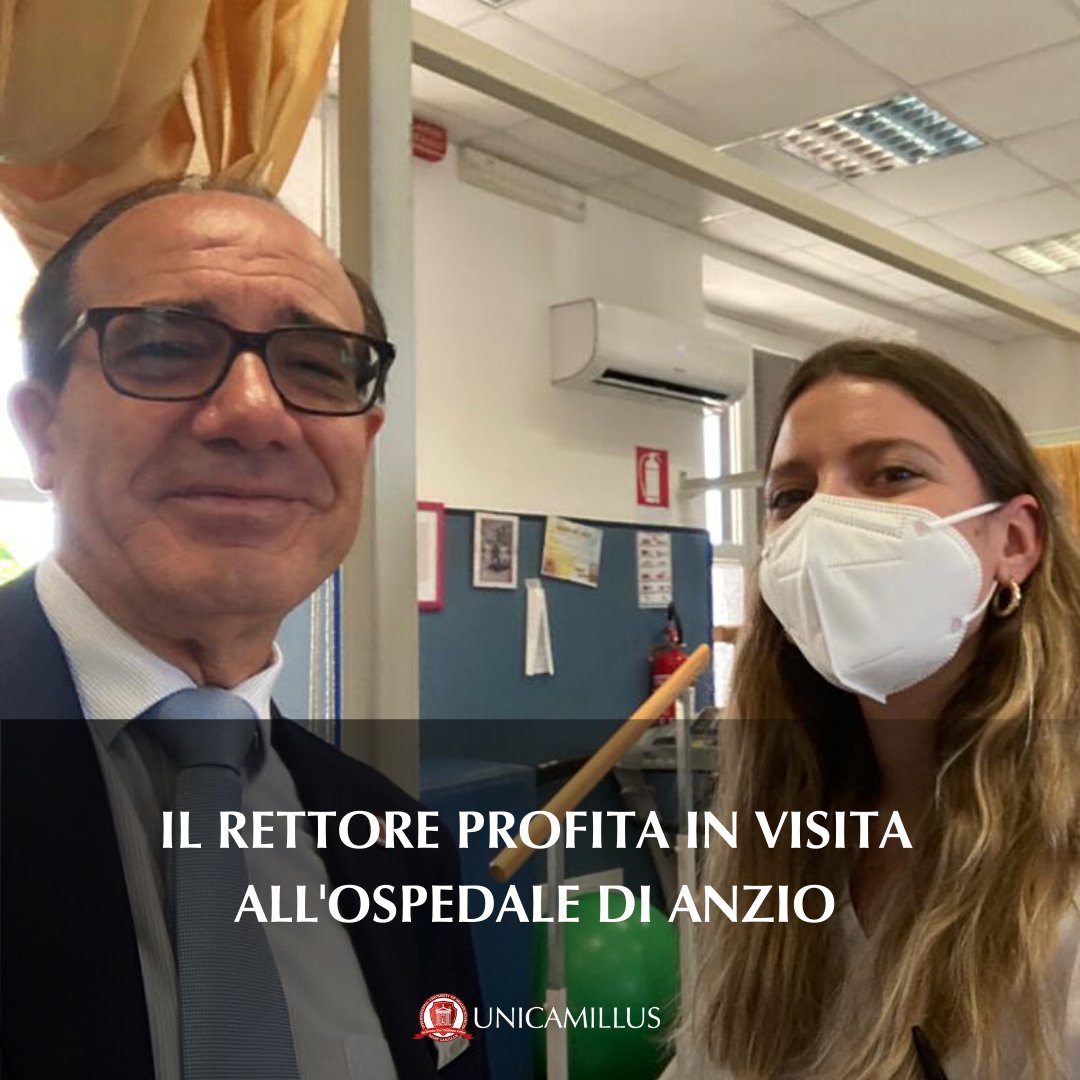 unicamillus's tweet photo. #Salute e formazione. Il Rettore Profita ha visitato l'ospedale di Anzio in compagnia del Direttore Generale ASL Roma 6 Dott. Camponi e del Direttore Sanitario ASL Roma 6 Dott. Corsi. Un'occasione per incontrare anche i tirocinanti di #UniCamillus. @AslRoma6 #aslroma6 https://t.co/dGIyzTeQ2d