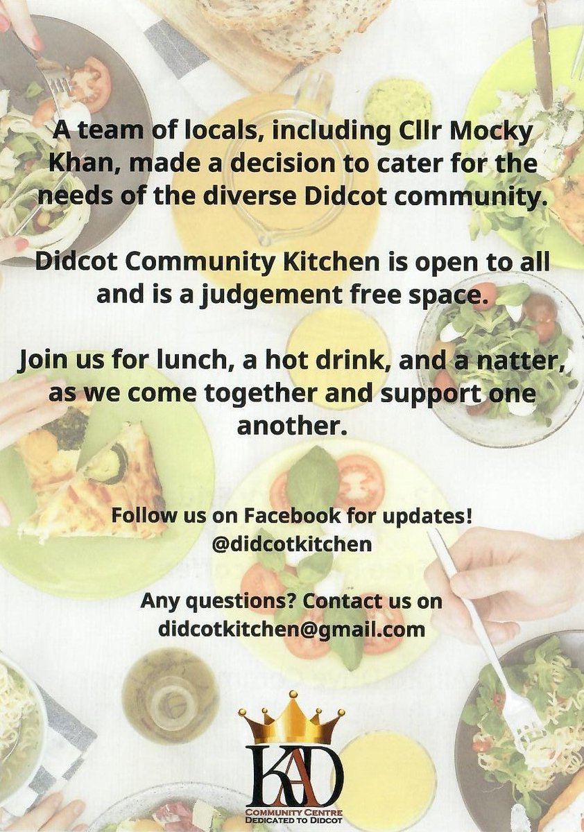 We are pleased to have been able to purchase the kitchen equipment to enable the #Didcot Community Kitchen to be set up. You can join them every Friday at the King Alfred Drive Community Centre, Didcot 12-3pm, for a free lunch and coffee. @didcotkitchen @Rotary1090