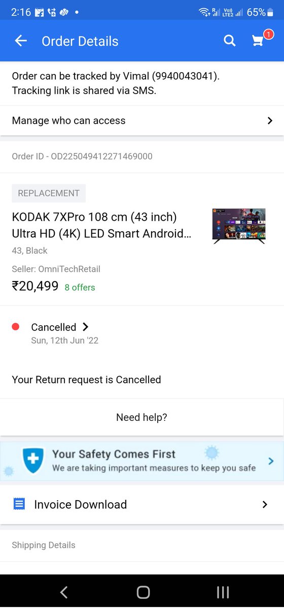 prasvenkat25's tweet photo. @flipkartsupport Spoke with a support agent. She promised me that my return request will be take care by today. Again it's rejected ??? Flipkart are you guys serious ? https://t.co/8mArJsj6gJ