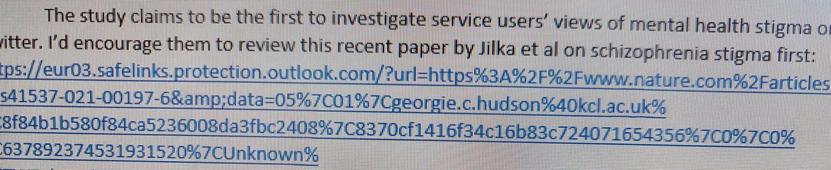 I feel like a proper academic now - blind peer review process and a reviewer asks us to review our own paper 😀 
 <a href="/TilWykes/">Professor Dame Til Wykes</a> <a href="/Georgie_Hudson5/">Georgie Hudson</a> <a href="/nickcummins41/">Nick Cummins</a> 

Link to the paper if anyone is interested: nature.com/articles/s4153…