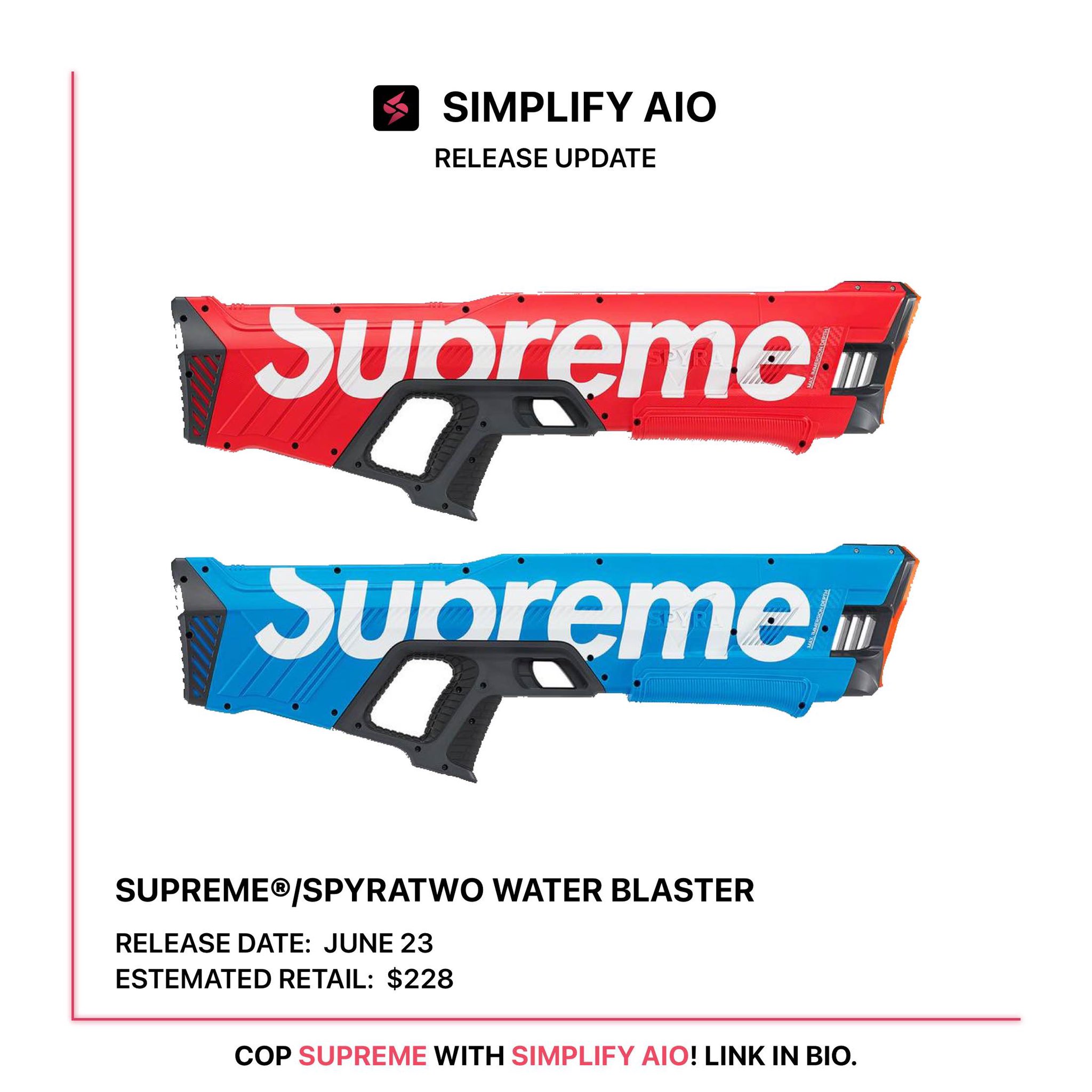 Supreme SpyraTwo Water Blaster Red