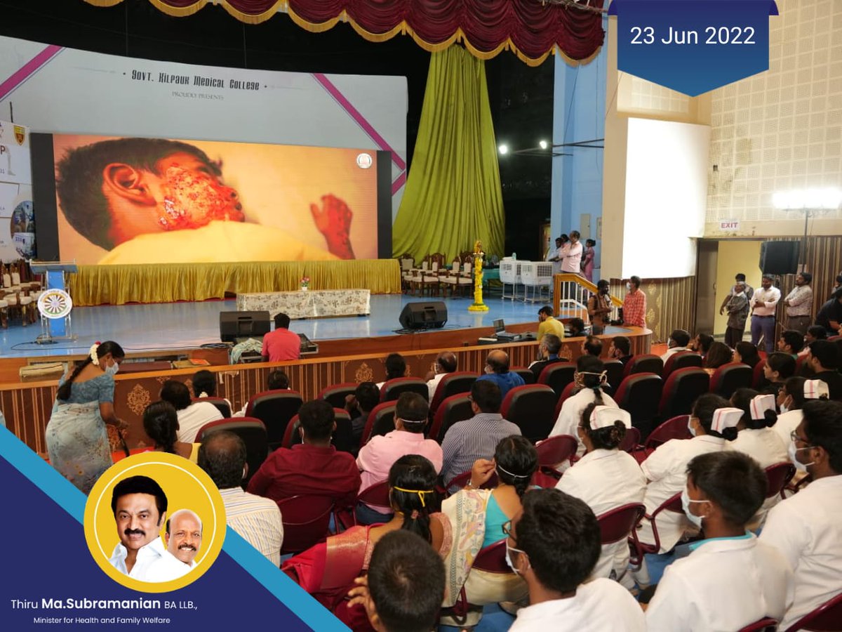 Subramanian_ma's tweet photo. இன்று கீழ்பாக்கம் அரசு மருத்துவக் கல்லூரி மருத்துவமனையில் செயற்கை அவயங்கள் உறுப்பு தான முகாம் துவக்கி வைக்கப்பட்டது மற்றும் தீக்காய விழிப்புணர்வு காணொளி வெளியிடப்பட்டது. #Masubramanian #TNHealthminister https://t.co/gp0Si8epou