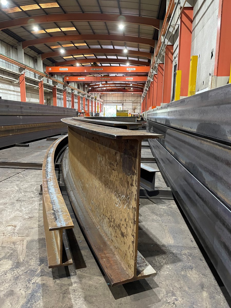 AngleRingCo's tweet image. We produce many different types of curved profile at Angle Ring, with #beams being a staple product that plays a major role in many construction projects.

Here's a recent #UniversalBeam order we have processed that's on the larger side of the scale!

#CurvedSteel  #SteelBending